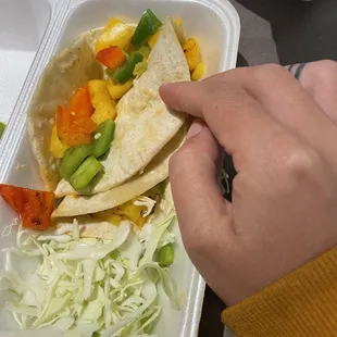 Veggie Tacos... not kidding.