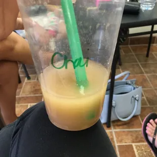 Chai + mango tea with Apple fiber  #cold