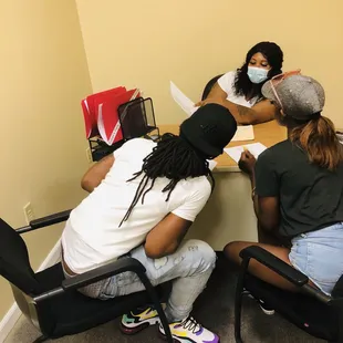 I'm in the office helping clients