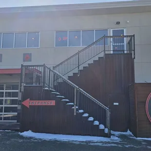 There is seating upstairs or outside. Entry-level is basically to pick up the food.