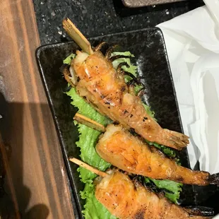 Garlic prawns