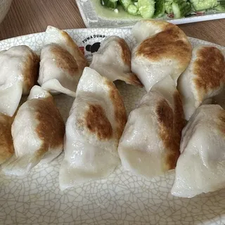 36. Pan Fried Corn & Chicken Dumpling