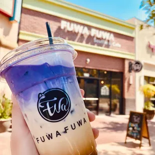 Ube Latte* So good! I'm glad I came back to try this because it's delicious!! &amp; super pretty :D