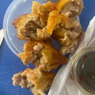 Deep Fried Shrimp and Pork Wonton Dumplings