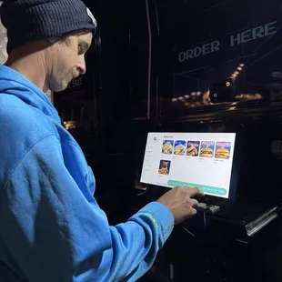 Ordering on the kiosk
