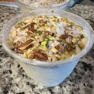 Egyptian Rice Pudding (Roz Bil Laban)! It&apos;s lighter and less sweet than American rice pudding; IMO, more flavorful! Highly recommend!!