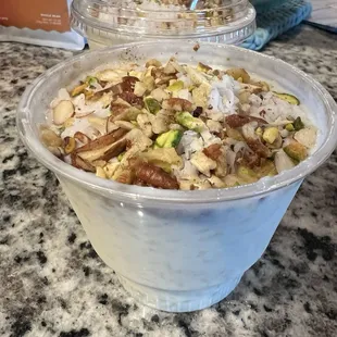 Egyptian Rice Pudding (Roz Bil Laban)! It&apos;s lighter and less sweet than American rice pudding; IMO, more flavorful! Highly recommend!!