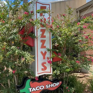 a taco shop sign
