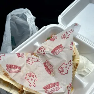 Fajita Grilled Chicken Quesadilla to go with