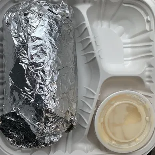 Carnitas Burrito with queso