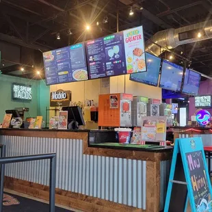 the inside of the restaurant
