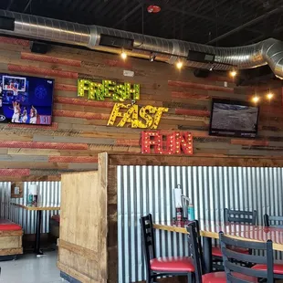 the interior of the restaurant