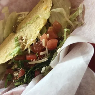 Shredded chicken Baja Taco