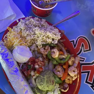 Fajita Shrimp Plate