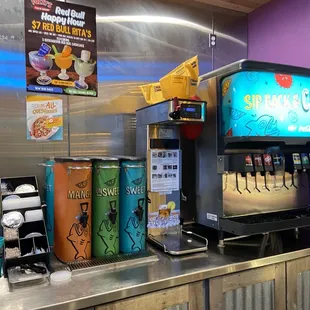 The drink station (there's also a full bar)| Fuzzy's Taco Shop| Lakeland FL