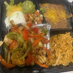 Chicken fajita plate