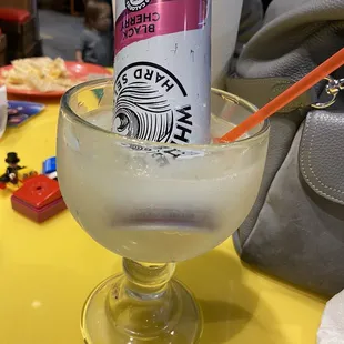 Frozen margarita with sunken white claw