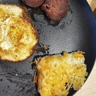Burnt sausage patties