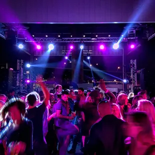 a crowd of people dancing