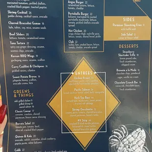 Food menu.