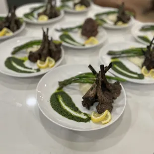 Chimichurri Lamb Chops with Mashed Potatoes &amp; Asparagus