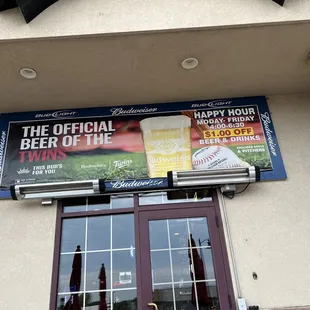 the front of the restaurant