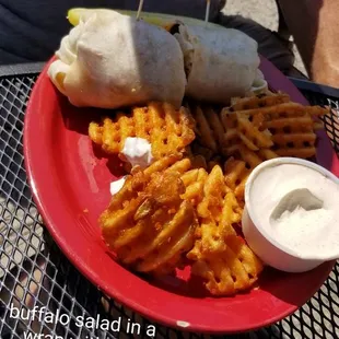 a plate of food on a table
