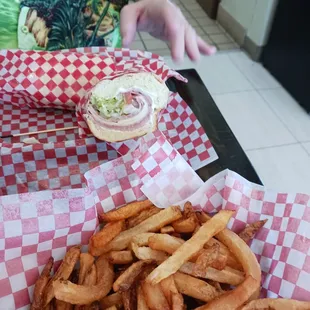 Half of the Italian cold cut sub