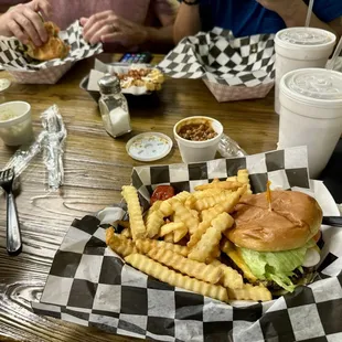 Burgers and pork tenderloin sandwiches