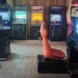 The arcade area, takes quarters