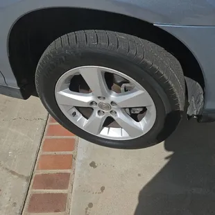 Rotated tires