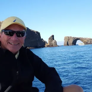 Richard sailing at Anacapa Island.