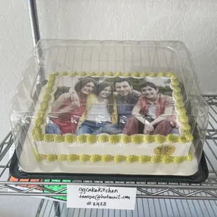 Edible images are available for printing. Send your edited photo to the email imaged and we can print it same day!