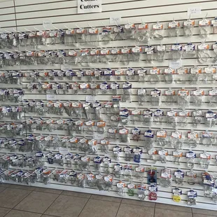 Our wall of cookies cutters with something for every occasion!