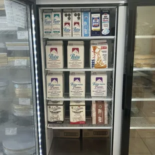 Different topping options in 2lb and 8lb cartons. Boxes also available.