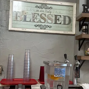 a sign that says blessed