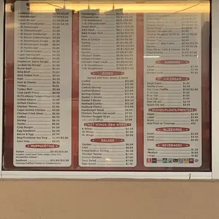 Posted Menu