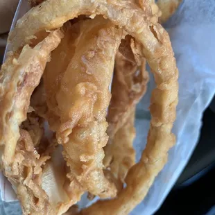 Onion Rings. YUM!! Hand made fresh to order!