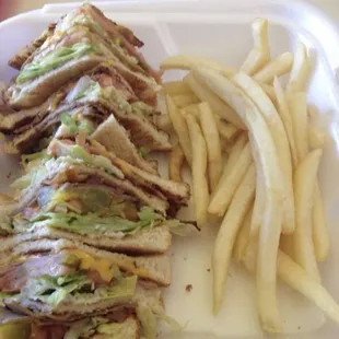Club sandwich n fries