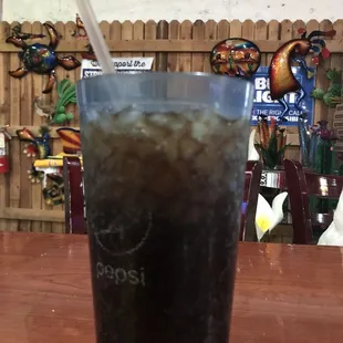 My Pepsi, they also have sweet tea (VERY SWEET) and lemonade!