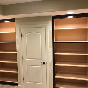 Basement renovation- shelving system
