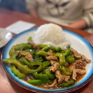 Bitter melon/pork with rice dish