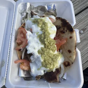 Pita Beef Kabob Sandwich