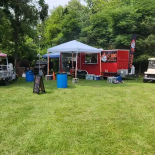 Food Trailer set up at event