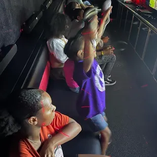 Inside the game truck