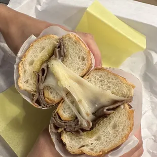 French dip sandwich - look at that cheese