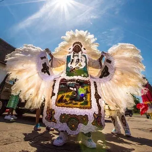 Wild West Creole Mardi Gras Indian. Photography by Roy Guste.