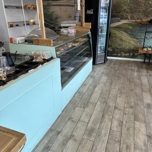 the interior of the bakery