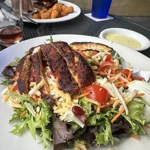 Blackened Chicken Salad w Honey Mustard Dressing