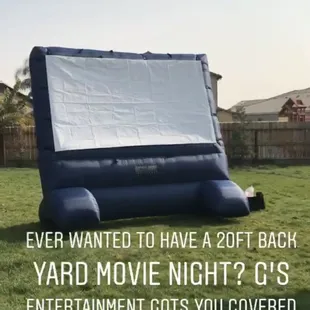 20FT by 20FT movie screen with audio